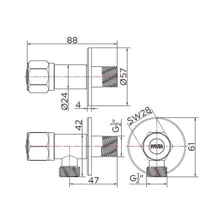 STOP VALVE KARAT FAUCET KA-02-412-63 [EXCLUSIVE FROM HOMEPRO THAILAND]