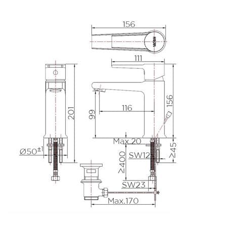 BASIN MIXER KARAT FAUCET KF-18-620-50 CHROME [EXCLUSIVE FROM HOMEPRO THAILAND]