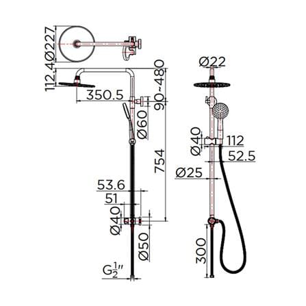 RAIN SHOWER SET KARAT FAUCET KRS-012-781-50 CHROME [EXCLUSIVE FROM HOMEPRO THAILAND]