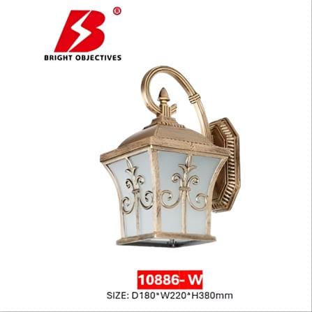 PRE-ORDER BRIGHT OBJECTIVES WALL OUTDOOR 10886/W 380MM E27 ANTIQUE BRASS