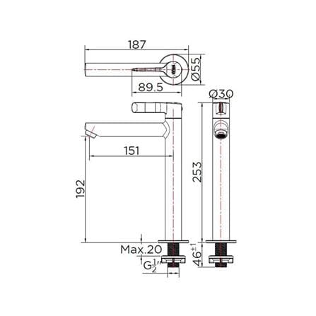 BASIN FAUCET KARAT FAUCET KF-63-101-50 [EXCLUSIVE FROM HOMEPRO THAILAND]