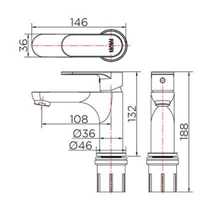 BASIN FAUCET MIXER KARAT FAUCET KF-58-620-50 [EXCLUSIVE FROM HOMEPRO THAILAND]