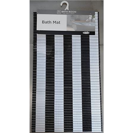 MOYA BATHMAT MA00679 WHITE-BLACK PVC 40X70X0.4CM