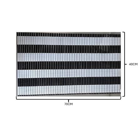 MOYA BATHMAT MA00679 WHITE-BLACK PVC 40X70X0.4CM