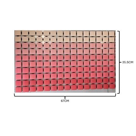 MOYA NON-SLIP BATHMAT YHC0032-RED 67X35.5X0.4CM