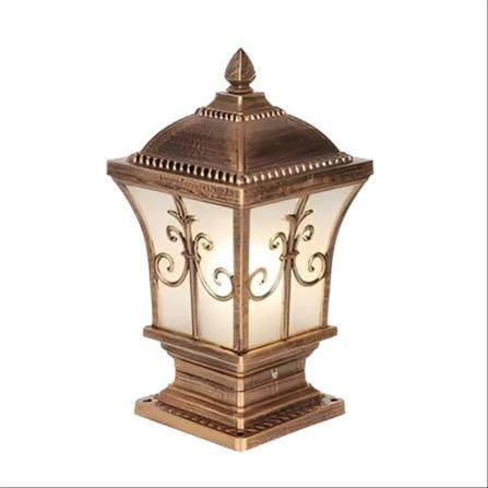 PRE-ORDER BRIGHT OBJECTIVES GATE LAMP 10886/S 500MM E27 ANTIQUE BRASS GOLD