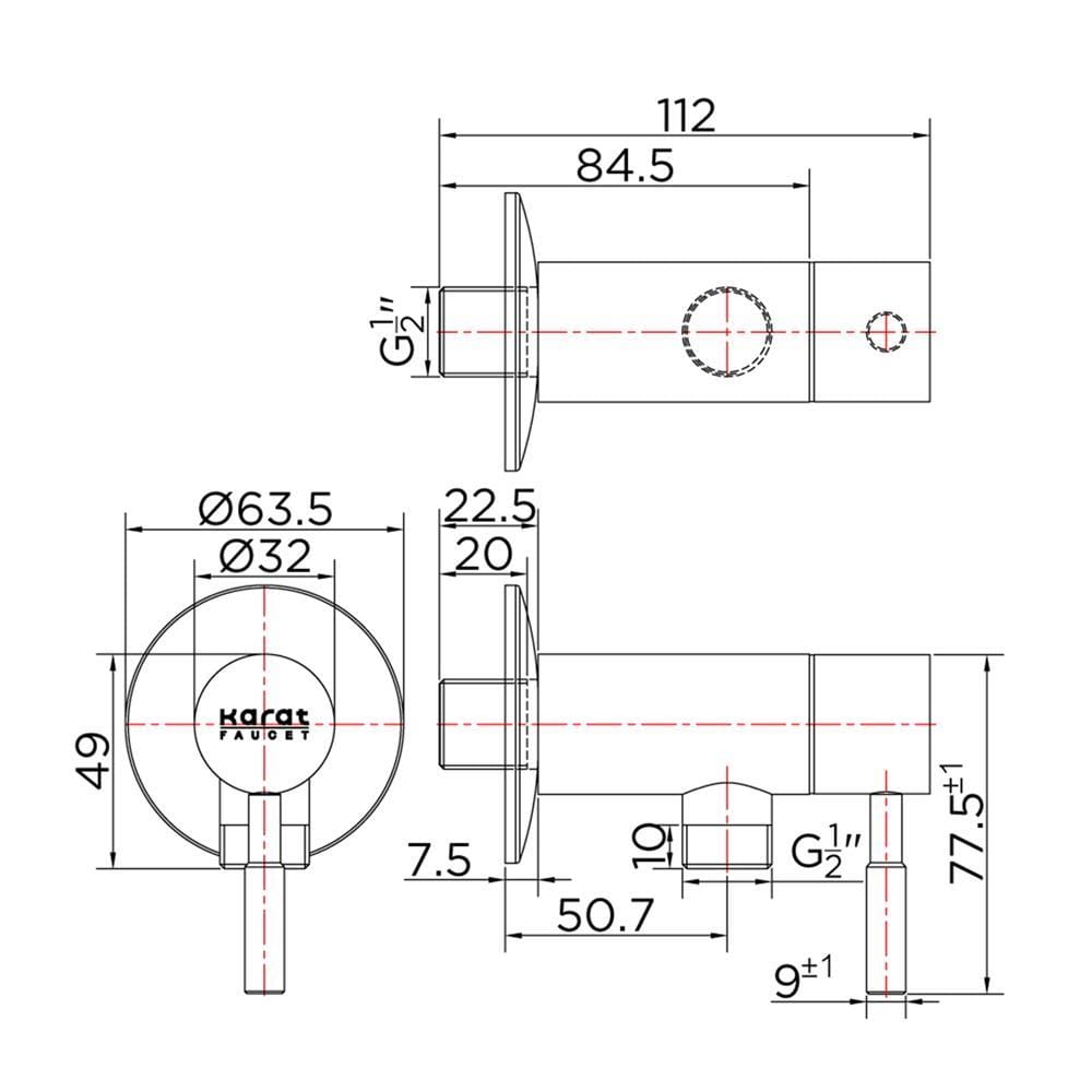 1-WAY SHOWER VALVE KARAT FAUCET KF-79-470-63 [EXCLUSIVE FROM HOMEPRO THAILAND]