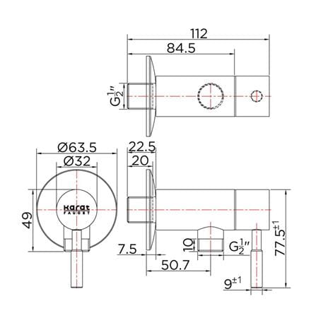 1-WAY SHOWER VALVE KARAT FAUCET KF-79-470-63 [EXCLUSIVE FROM HOMEPRO THAILAND]