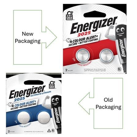 ENERGIZER LITHIUM COIN BATTERIES ECR2025BP2U/ECR2025BS2R