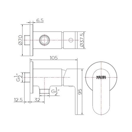SHOWER VALVE KARAT FAUCET KF-58-870-50 CHROME [EXCLUSIVE FROM HOMEPRO THAILAND]