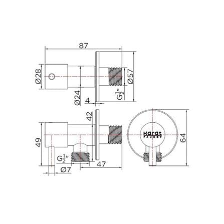 STOP VALVE KARAT FAUCET KA-01-412-63 [EXCLUSIVE FROM HOMEPRO THAILAND]