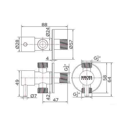 STOP VALVE KARAT FAUCET KA-01-422-63 [EXCLUSIVE FROM HOMEPRO THAILAND]