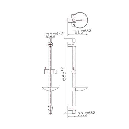 HAND SHOWER SLIDE BAR KARAT FAUCET KS-07-721-50 CHROME [EXCLUSIVE FROM HOMEPRO THAILAND]