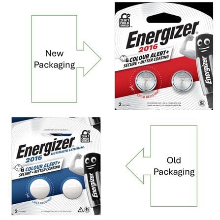 ENERGIZER LITHIUM COIN BATTERIES ECR2016BP2U/ECR2016BS2R