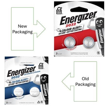 ENERGIZER LITHIUM COIN BATTERIES ECR2032BP2U/ECR2032BS2R