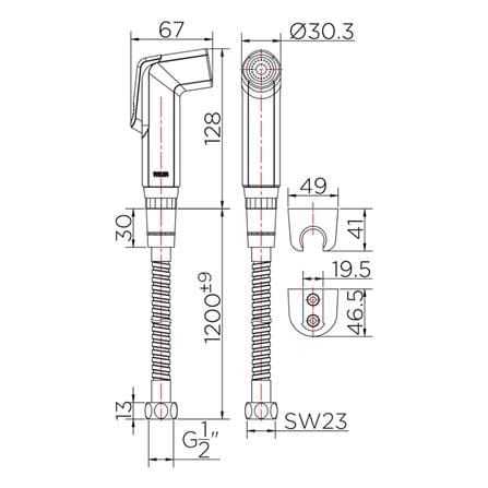 RINSING SPRAY SET KARAT FAUCET KA-09-321-11 WHITE [EXCLUSIVE FROM HOMEPRO THAILAND]