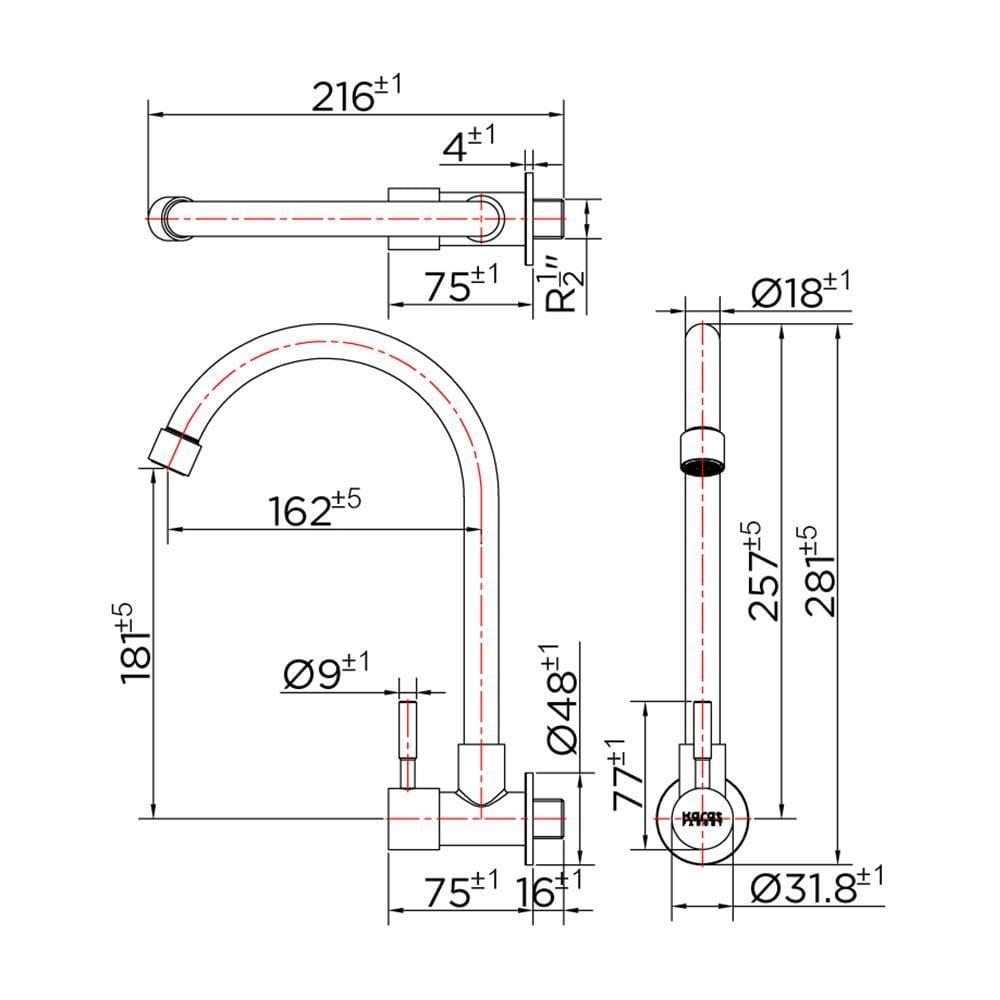 SINK FAUCET KARAT FAUCET KF-79-531-63 STAINLESS STEEL [EXCLUSIVE FROM HOMEPRO THAILAND]