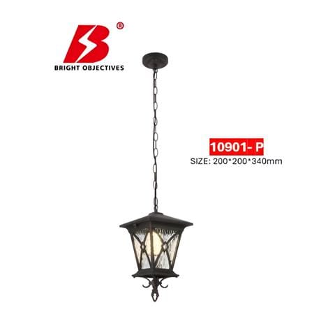 PRE-ORDER BRIGHT OBJECTIVES PENDANT OUTDOOR LAMP 10901/P 340MM E27 ANTIQUE BRASS