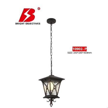 PRE-ORDER BRIGHT OBJECTIVES PENDANT OUTDOOR LAMP 10902/P 400MM E27 ANTIQUE BRASS