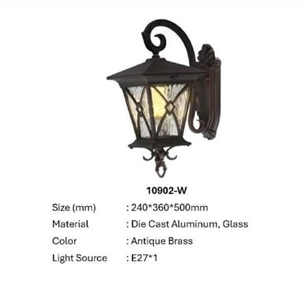 PRE-ORDER BRIGHT OBJECTIVES WALL OUTDOOR 10902/W 500MM E27 ANTIQUE BRASS