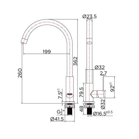 SINK FAUCET KARAT FAUCET KF-49-911-63 SILVER [EXCLUSIVE FROM HOMEPRO THAILAND]
