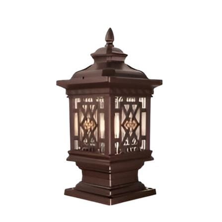 PRE-ORDER BRIGHT OBJECTIVES GATE LAMP 10897/S 180MM E27 GOLD BROWN