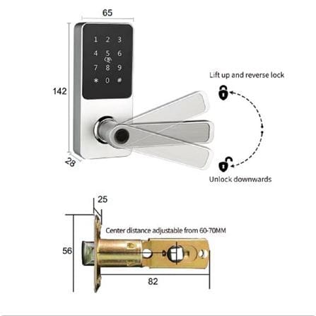 ABS LEVER HANDLE DIGITAL LOCK HM 2 - BLACK