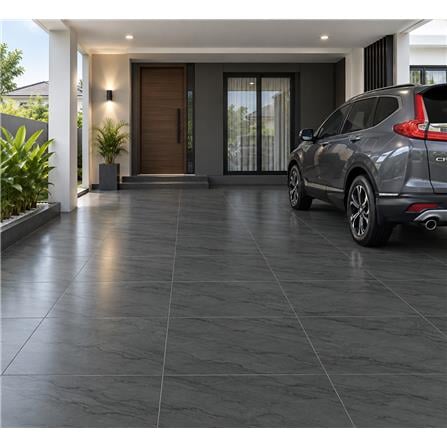 GUOCERA FLOORTILE 60X60CM MICROSTEP SYRIO YR8031CM ANTHRACITE 1.44M2