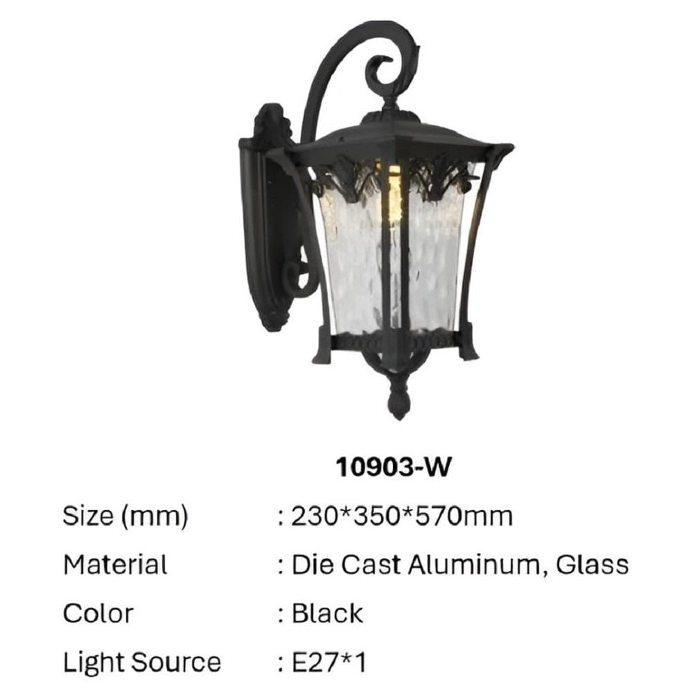 PRE-ORDER BRIGHT OBJECTIVES WALL OUTDOOR 10903/W 570MM E27 BLACK