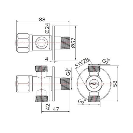 STOP VALVE KARAT FAUCET KA-02-422-63 [EXCLUSIVE FROM HOMEPRO THAILAND]