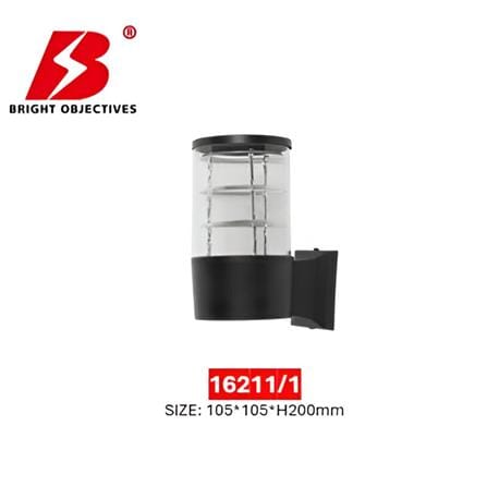 BRIGHT OBJECTIVES WALL OUTDOOR 16211/1 E27 20CM BLACK