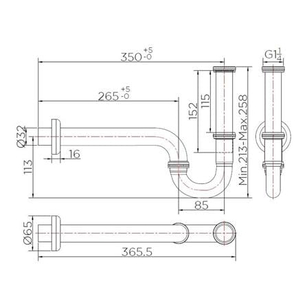 P-TRAP KARAT BAT2S-50 35CM [EXCLUSIVE FROM HOMEPRO THAILAND]