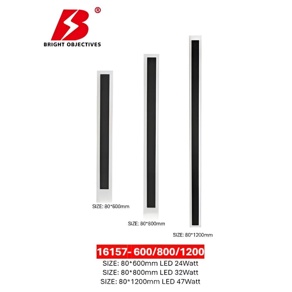 BRIGHT OBJECTIVES WALL OUTDOOR LED 16157 24WATT 600MM BLACK