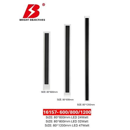 BRIGHT OBJECTIVES WALL OUTDOOR LED 16157 24WATT 600MM BLACK