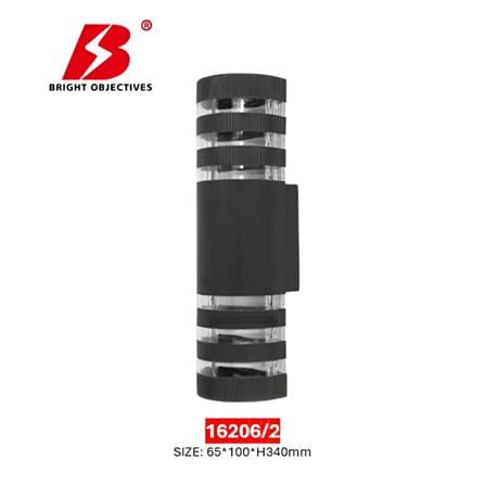 PRE-ORDER BRIGHT OBJECTIVES WALL OUTDOOR 16206/2 E27 340MM BLACK