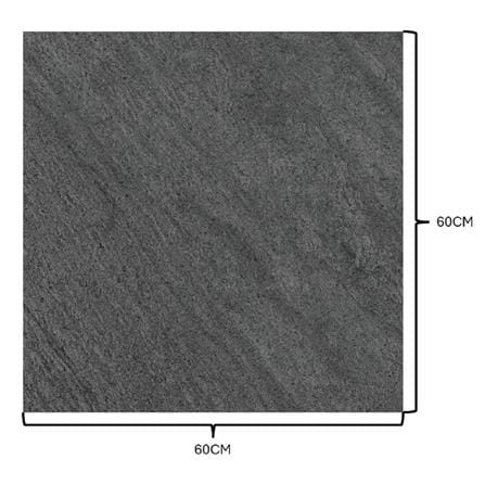 GUOCERA FLOORTILE 60X60CM MICROSTEP ANATOLIA YR8030CM CHARCOAL 1.44M2
