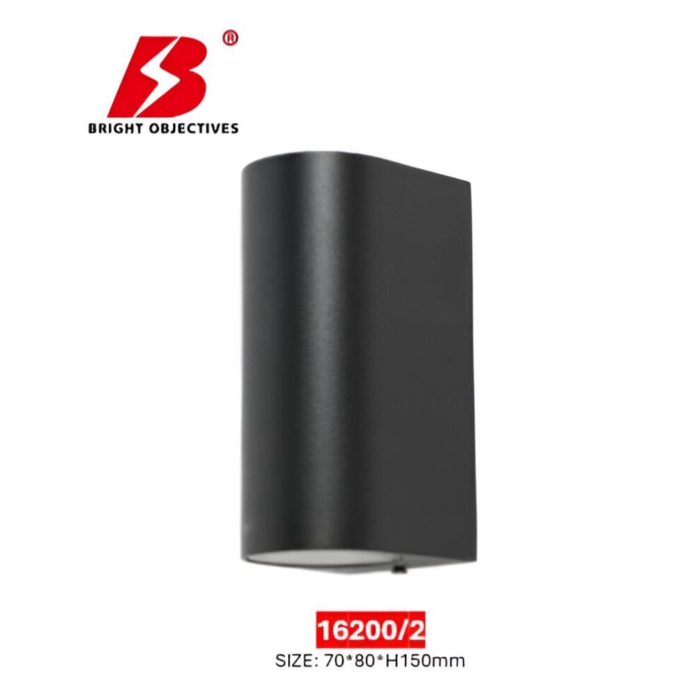 BRIGHT OBJECTIVES WALL OUTDOOR 16200/2 GU10 15CM BLACK