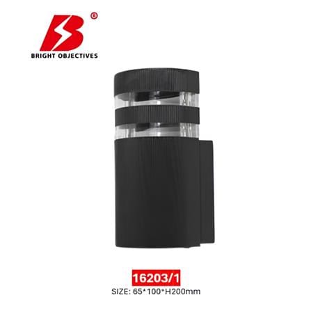 BRIGHT OBJECTIVES WALL OUTDOOR 16203/1 E27 20CM BLACK