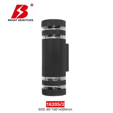 BRIGHT OBJECTIVES WALL OUTDOOR 16205/2 E27 30CM BLACK