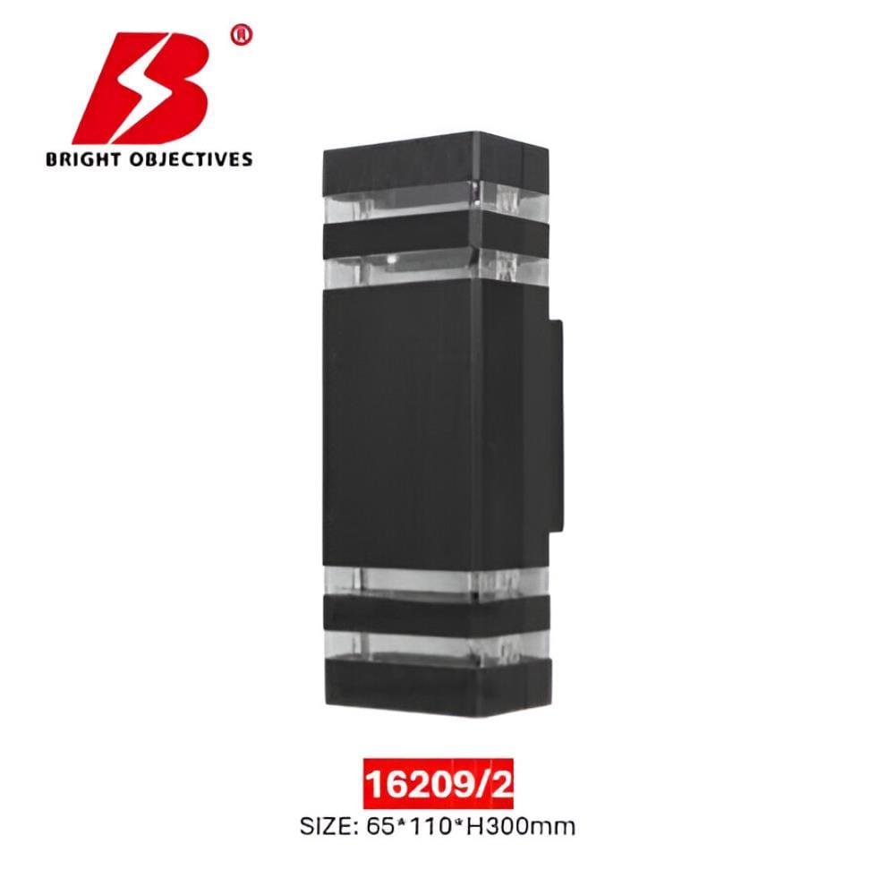 PRE-ORDER BRIGHT OBJECTIVES WALL OUTDOOR 16209/2 E27 150MM BLACK