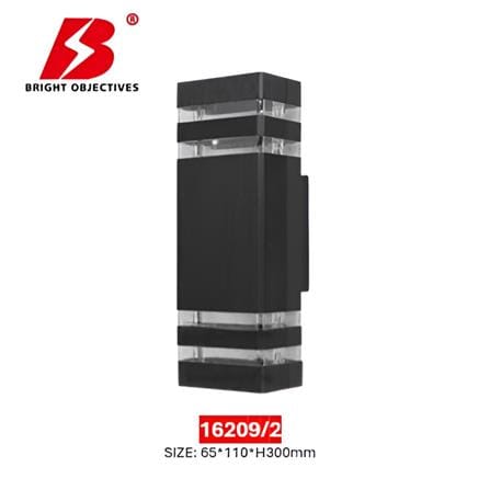 PRE-ORDER BRIGHT OBJECTIVES WALL OUTDOOR 16209/2 E27 150MM BLACK