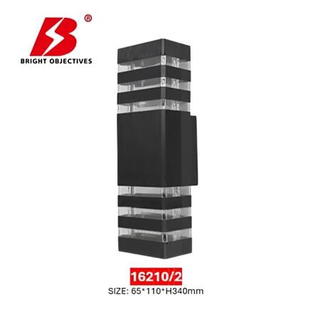 PRE-ORDER BRIGHT OBJECTIVES WALL OUTDOOR 16210/2 E27 340MM BLACK