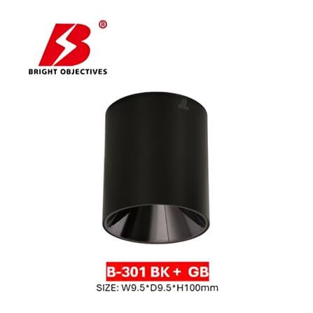 PRE-ORDER BRIGHT OBJECTIVES SURFACE EYEBALL B301 GU10 BLACK GLOSS BLACK