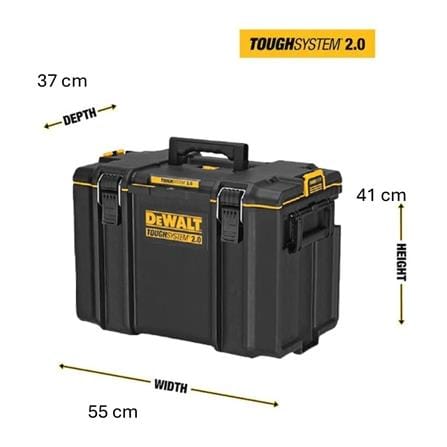 DEWALT 22" TOUGH SYSTEM 2.0 LARGE TOOLBOX (59.95L) (WATER RESISTANT) DWST08400