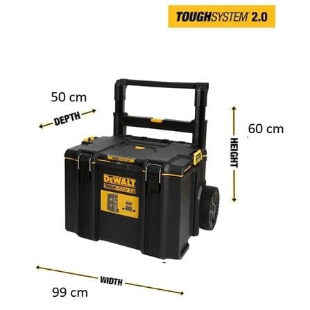 DEWALT 22" TOUGH SYSTEM 2.0 MOBILE TOOLBOX (64.75L) (WATER RESISTANT) DWST08450