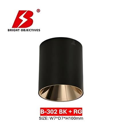 PRE-ORDER BRIGHT OBJECTIVES SURFACE EYEBALL B302 GU10 BLACK ROSE GOLD