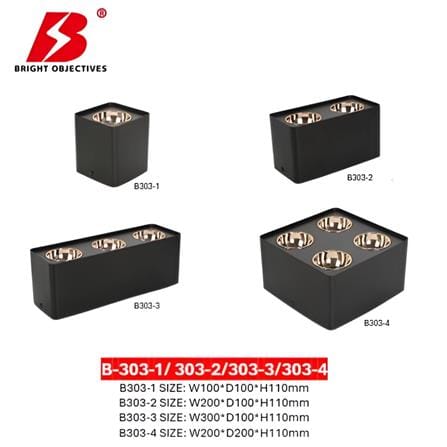 PRE-ORDER BRIGHT OBJECTIVES SURFACE EYEBALL B303-4 GU10 BLACK ROSE GOLD