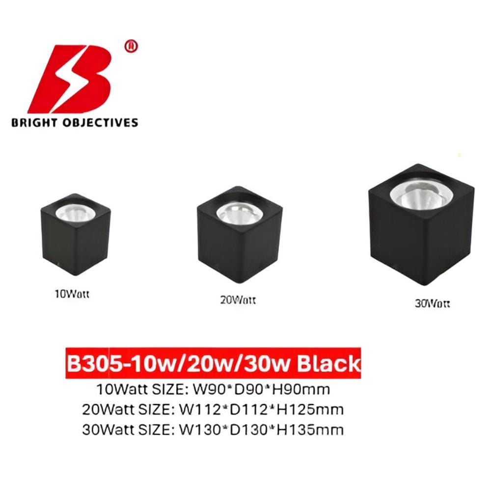 PRE-ORDER BRIGHT OBJECTIVES SURFACE EYEBALL LED B-305-30W 6500K BLACK