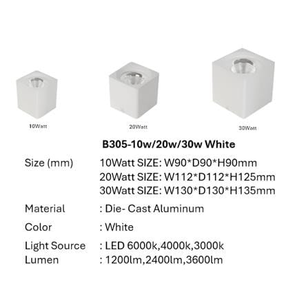 PRE-ORDER BRIGHT OBJECTIVES SURFACE EYEBALL LED B-305-10W 6500K WHITE