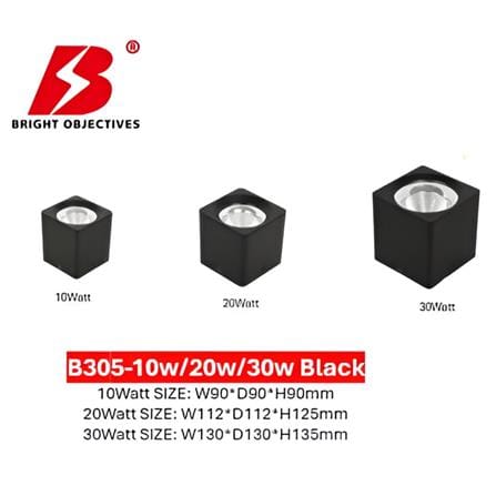 PRE-ORDER BRIGHT OBJECTIVES SURFACE EYEBALL LED B-305-20W 6500K BLACK